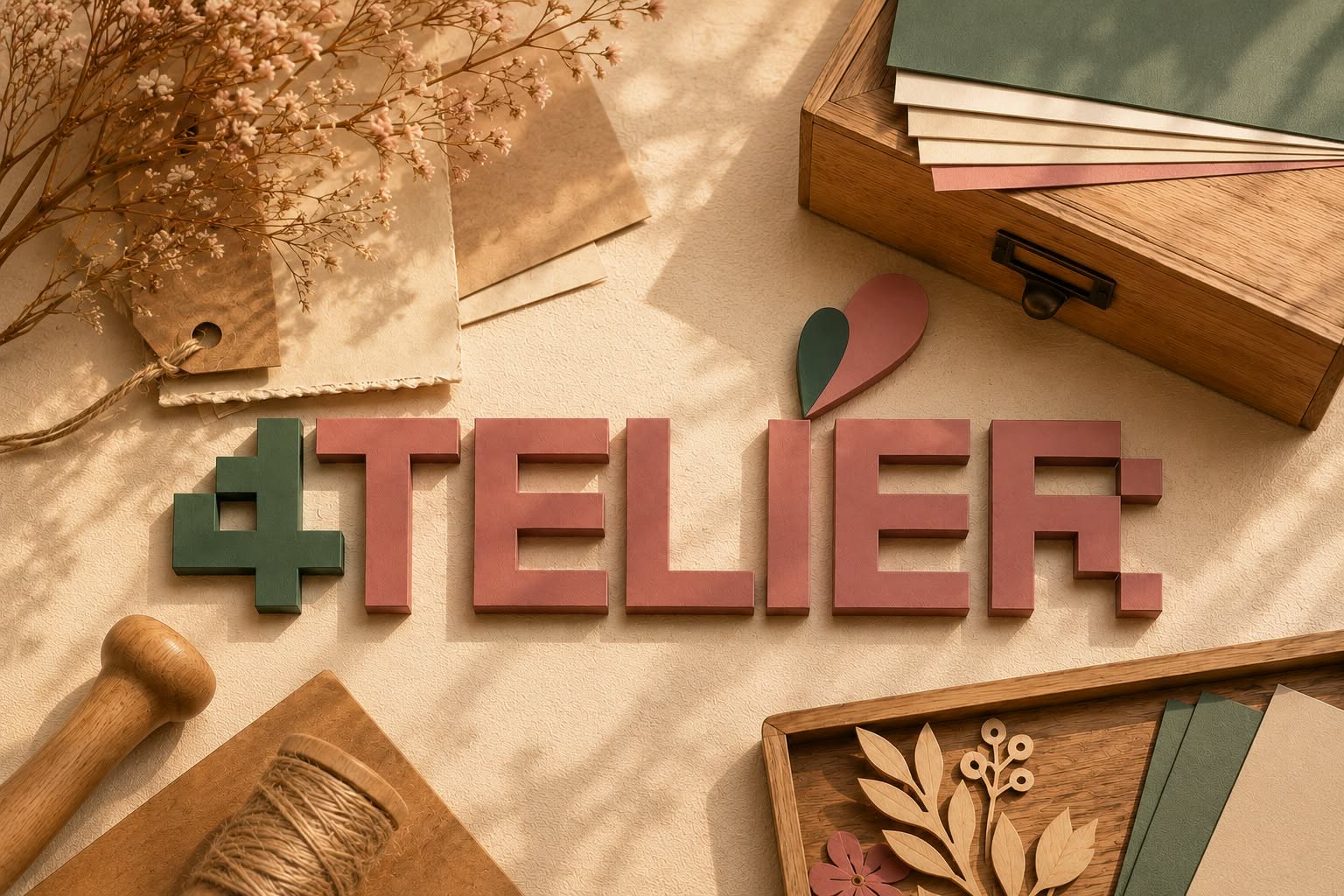 Materiais e peças artesanais do atelier 4telier